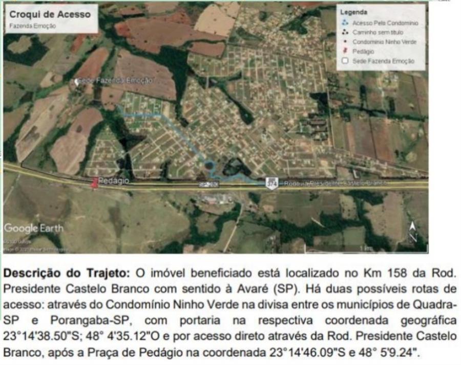 ÁREA RURAL 34,72 ALQUEIRES "FAZENDA EMOÇÃO" BAIRRO DOS LOPES - PORANGABA/SP ÁREA RURAL 34,72 ALQUEIRES "FAZENDA EMOÇÃO" BAIRRO DOS LOPES - PORANGABA/SP, localizado em Porangaba - SP, bairro Bairro dos Lopes